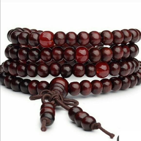 MEDITATION BUDDHA SANDALWOOD PRAYER BEAD BRACELET - Picture 3 of 3